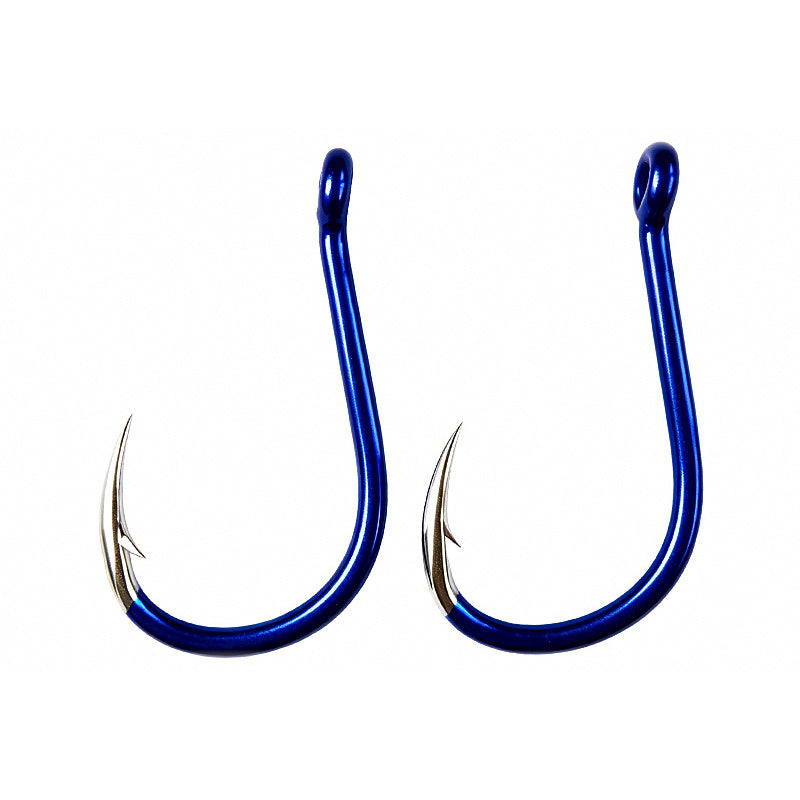 Tubed Chinu Hooks, Barbed, Purple, Size #0.5–#15