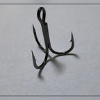 Black Treble Hooks, Size 6 to 5/0, 5 or 10 Pack