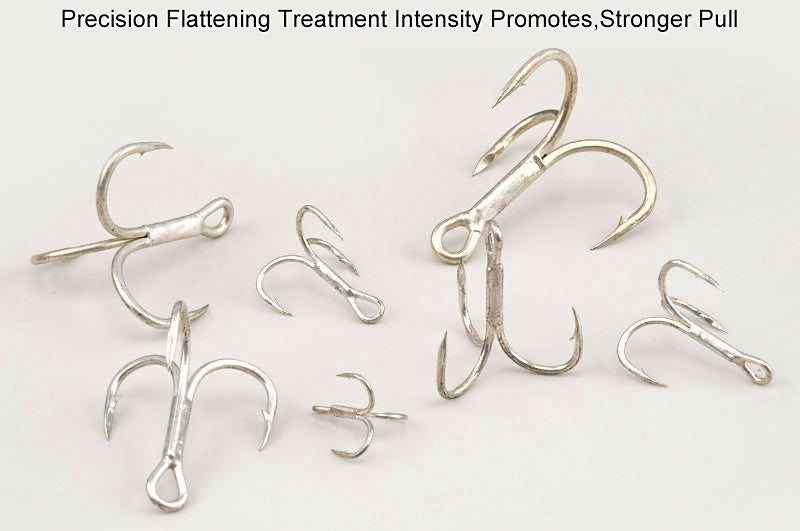 High Carbon Steel Treble Hooks, Size 10 to 2/0 – product photo