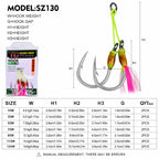 Dressed Double Assist Hooks for Jigs, 2 Pairs per Pack – product photo