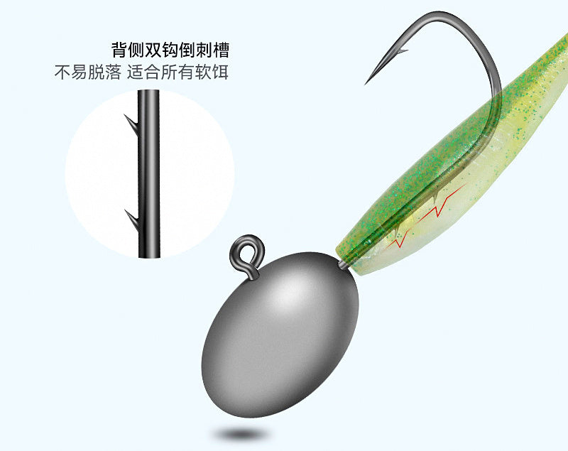Jig Heads for Soft Baits, 1.5–6.5 g (0.05–0.23 oz), 15 pcs – product photo