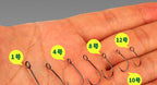 Eyed Barbed Single Hooks, High Carbon, Bulk 100 pcs – product photo