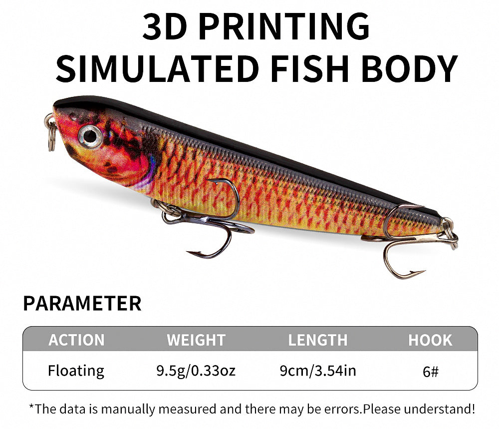 3D-Printed Pencil Lure, Fish-Shaped Saltwater Bait – product photo