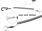 Coiled Fishing Pliers Lanyard with Carabiner, Steel Wire Core – product photo