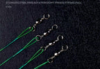 Pre-Made Steel Wire Leaders, 25 pcs, 15–30 cm (5.9–11.8 in) – product photo