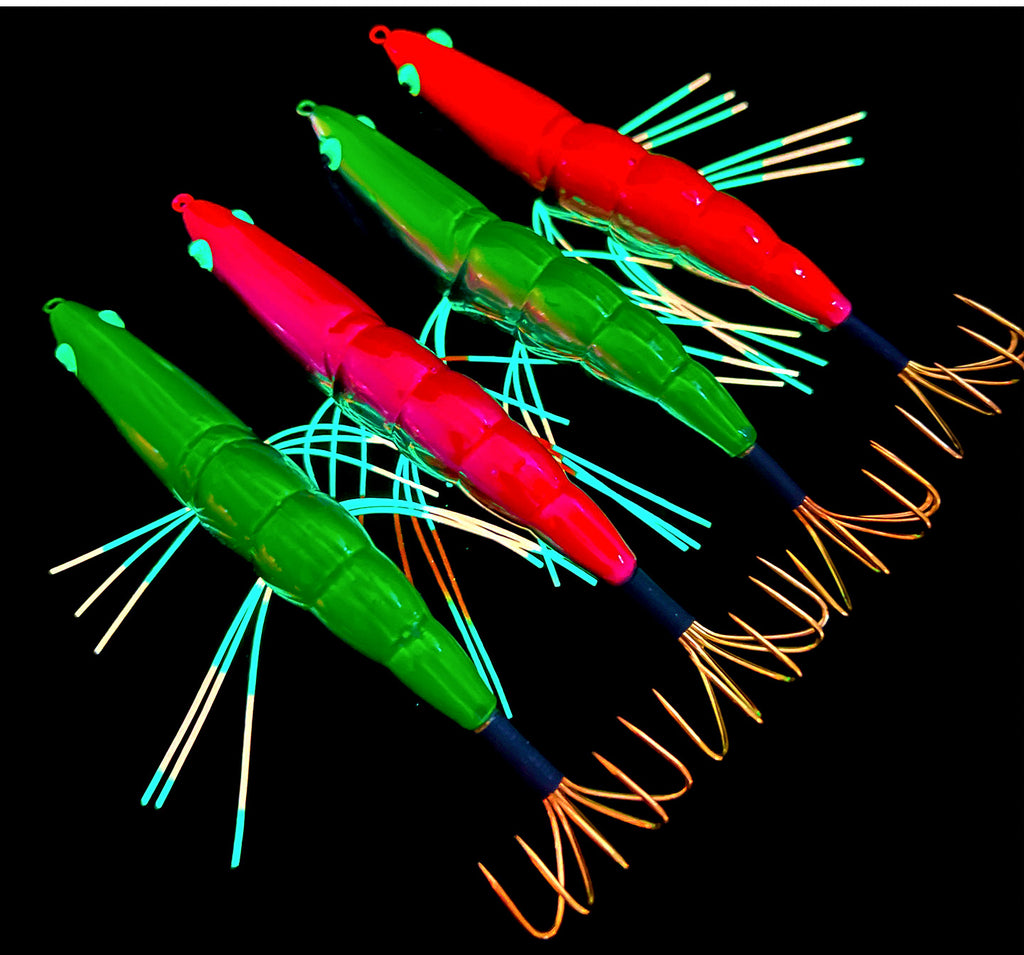 Wooden Shrimp Squid Jig, Size 3.5, 19 g (0.67 oz), 2-Pack – product photo