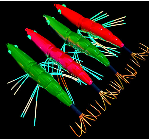 Wooden Shrimp Squid Jig, Size 3.5, 19 g (0.67 oz), 2-Pack – product photo