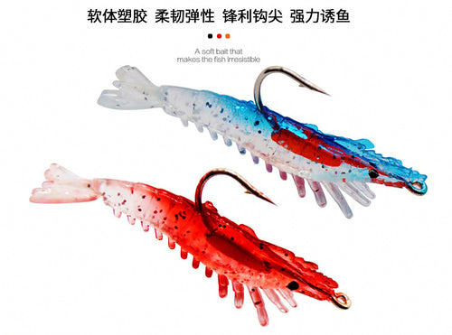 Lead Head Soft Shrimp Lure, 6 cm (2.4 in) 3 g (0.1 oz) – product photo