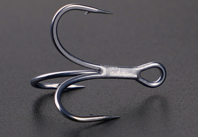 Rust-Resistant Barbed Treble Hooks, Sizes 2–12 – product photo