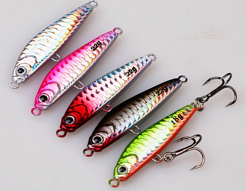 Fish Scale Metal Jig, 10–22 g (0.35–0.78 oz), Treble Hooks – product photo