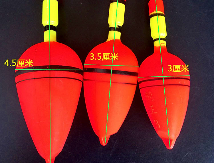 Foam Fishing Float, Red or Black, 11-19.2 cm (4.3-7.6 in) – product photo