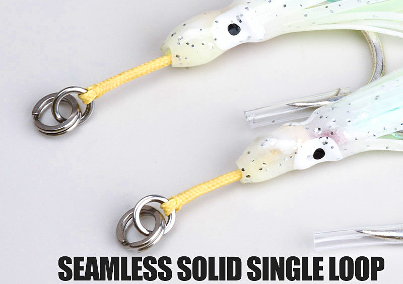 Single Jig Assist Hook, Aramid Wrap, Glow Squid Skin, 2/0–7/0 – product photo