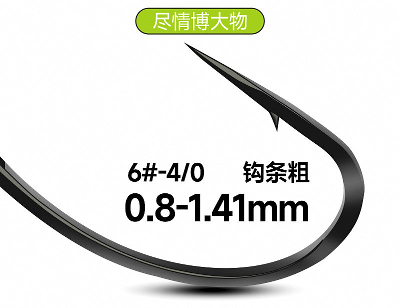 Wide Gap Offset Worm Hooks, 10-Pack, Sizes #10–4/0 – product photo