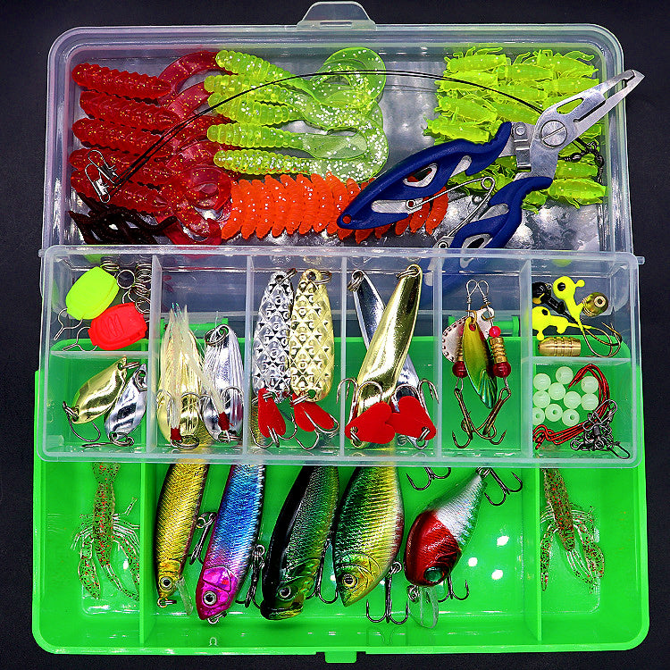 Fishing Lure Assortment Kit, Soft Baits, Jig Heads & Hooks – product photo
