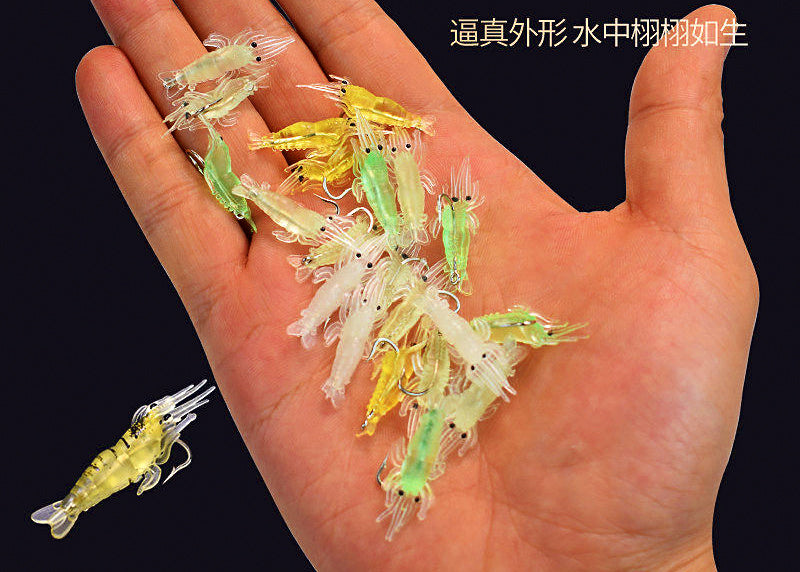 Shrimp Soft Bait with Hook, 3–4.7 cm (1.2–1.9 in), 5-Pack – product photo