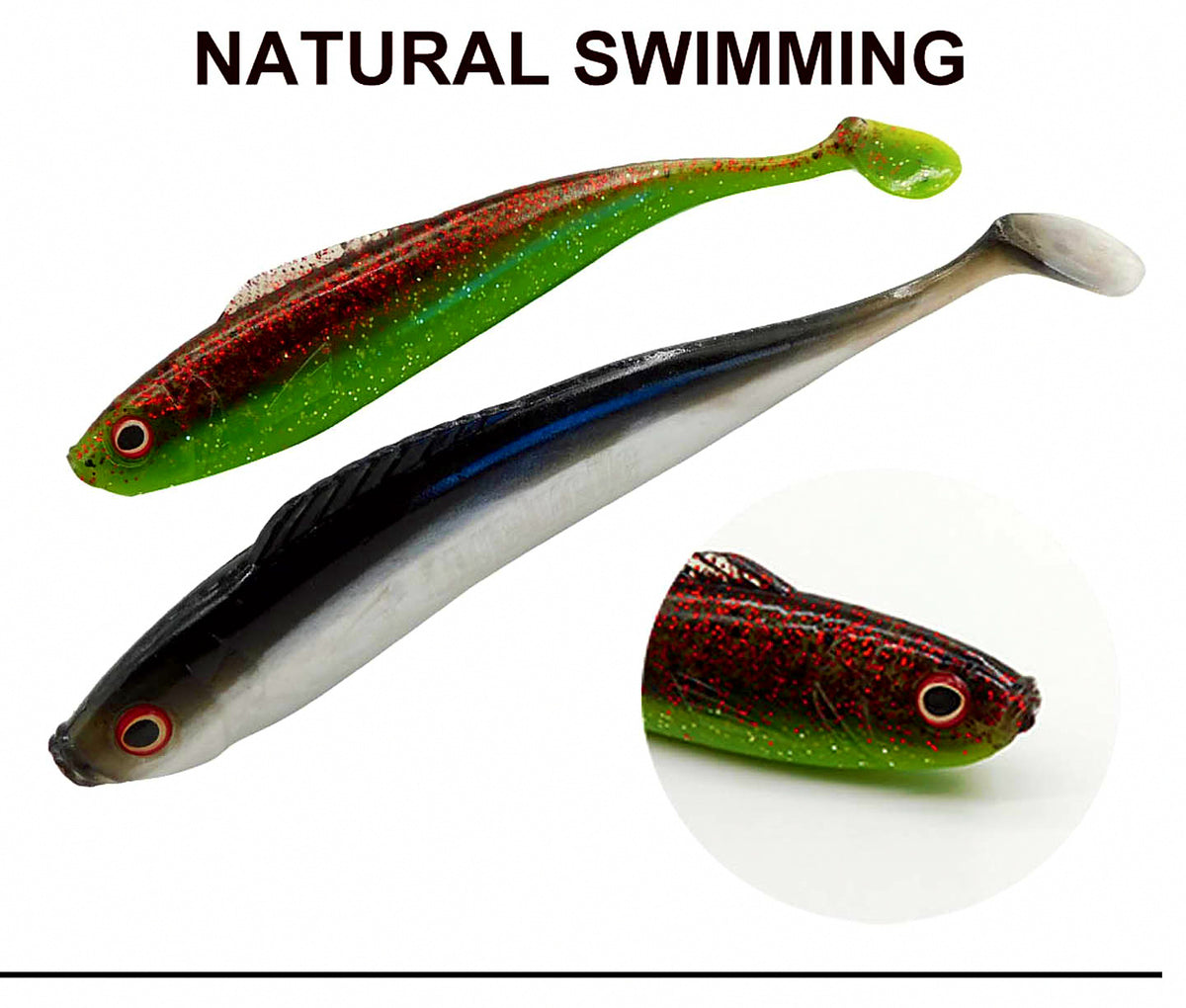Paddle Tail Swimbaits, 135 mm (5.3 in) & 160 mm (6.3 in) – product photo