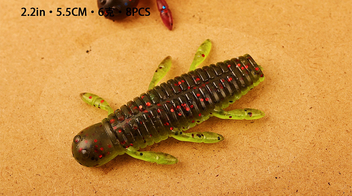 Slow-Sinking Soft Grub Worm Lure, 5.5 cm (2.2 in), 8-Pack – product photo