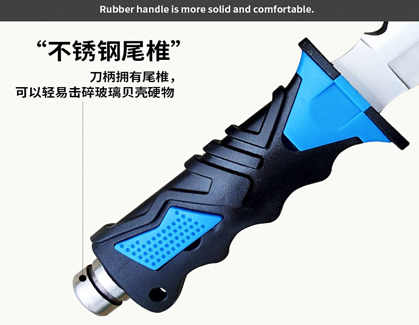 Stainless Steel Dive Knife with Leg Sheath, 9.9 cm Blade – product photo