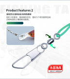 Stainless Steel Safety Pin Snap Swivel, 20/50/100 Pack – product photo