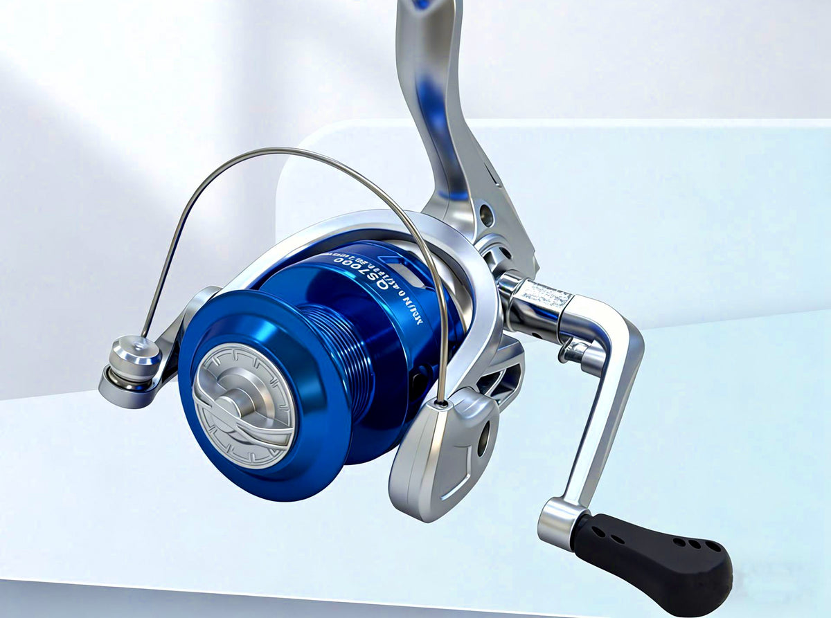 Metal Spinning Reel 5.2:1, Sizes 1000–7000, Blue – product photo