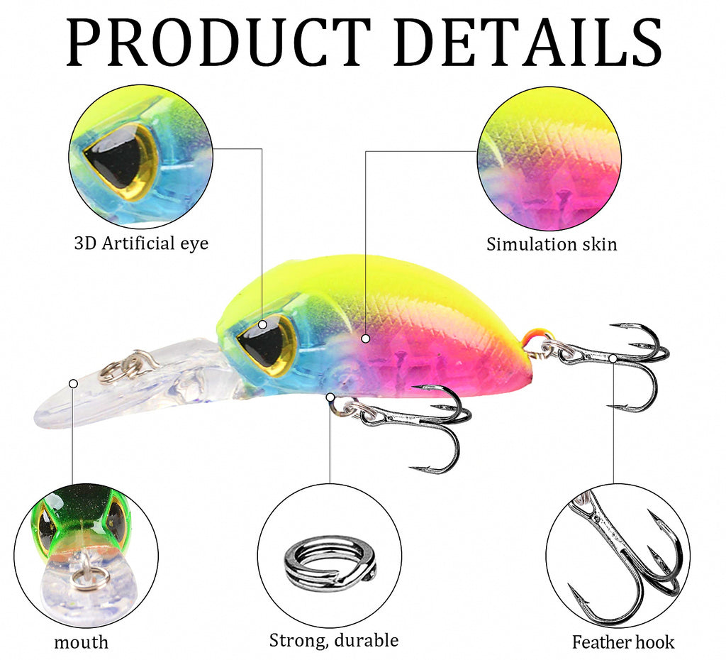 Mini Floating Minnow Lure, 3.2 cm (1.3 in), 4 g (0.14 oz) – product photo