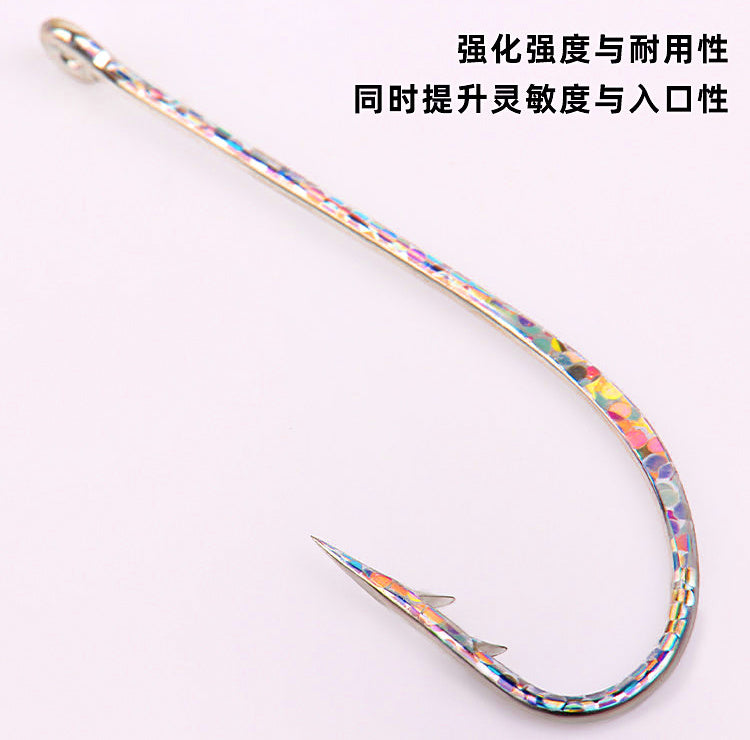 Long Shank Double-Barb Saltwater Hooks, 3/0, 12 or 50 Pack