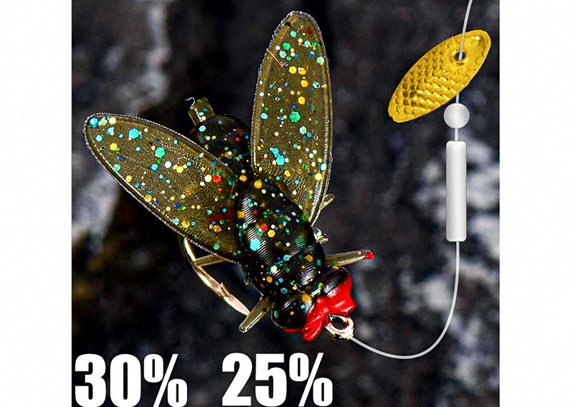 Tied Fly Hook Set, Micro Fly Lures + Casting Aids – product photo