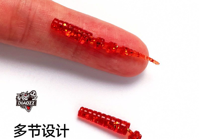 Micro Soft Plastic Worm, 4 cm & 5.2 cm (1.6 & 2.0 in) – product photo