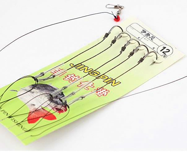 Braided Line Multi-Hook Rig, Anti-Tangle Tube, 10 Packs – product photo