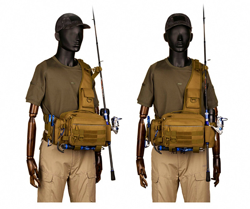 Fishing Waist Sling Bag, 8 L Lure Tackle Pack – product photo