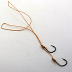 Pre-Tied Double Hook Rigs on PE Line, Long Shank, Sizes 5–13