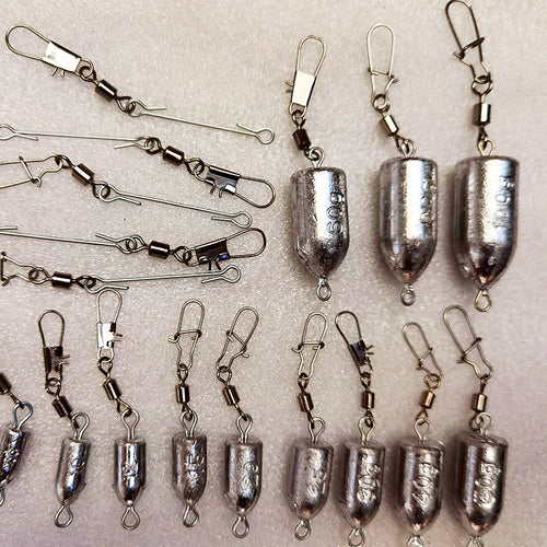 Bullet Sinker with Double Ring, 5–300 g (0.18–10.6 oz)