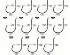 Black Octopus Hooks, High Carbon Steel, Barbed, Sizes 1 to 10/0 – product photo