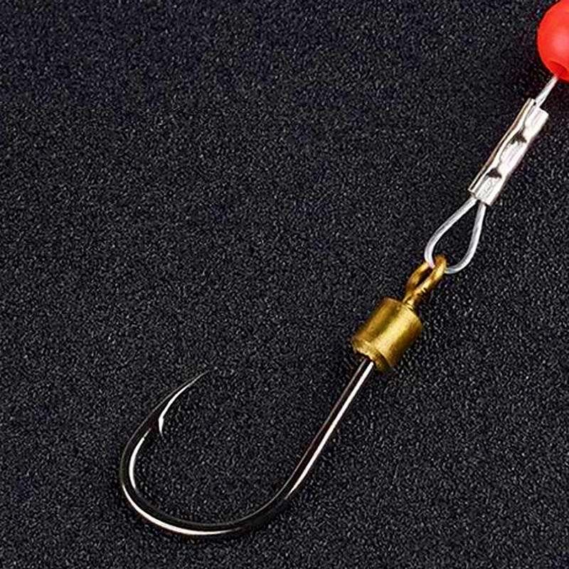 3-Hook Bait Rig, Anti-Tangle Wire Leader, Barbed, Sizes 8–24 – product photo