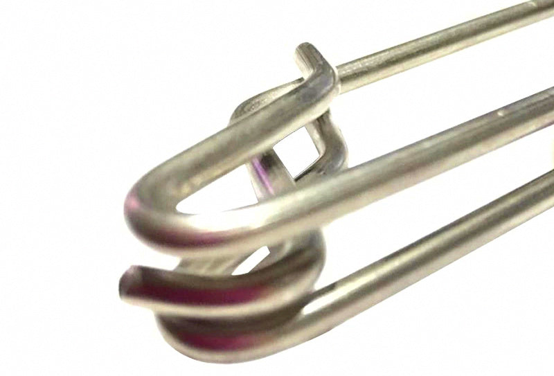 Stainless Steel Fishing Snap Safety Pins, Open & Closed Eye – product photo