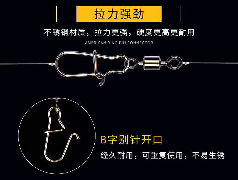 Brass Fishing Snap Connectors, Interlock Snaps, Sizes 2–14 – product photo
