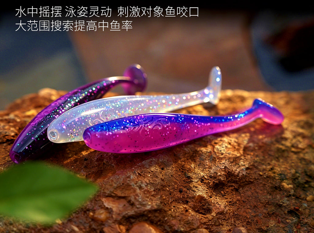 Floating T-Tail Soft Plastic Swimbait, 2.5 in & 3 in – product photo