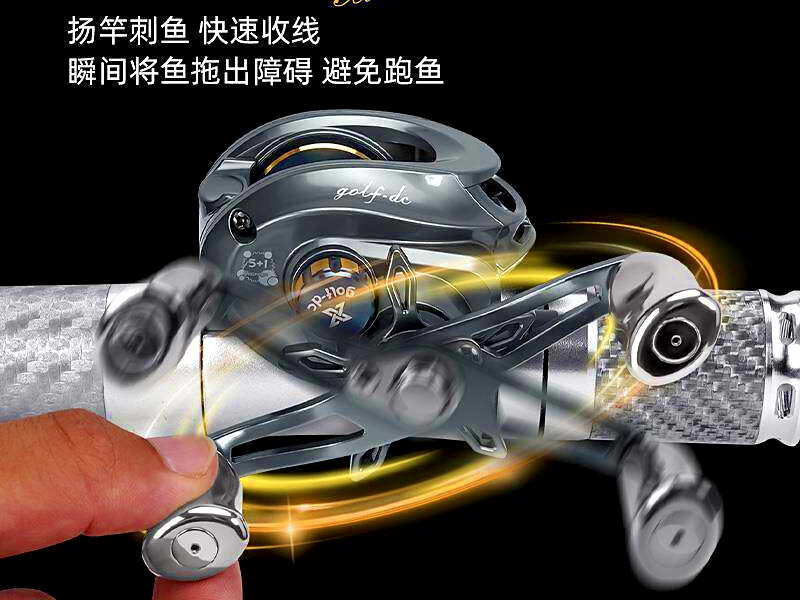 DC Baitcasting Reel, 7.2:1, 6 Bearings, Left or Right Hand – product photo