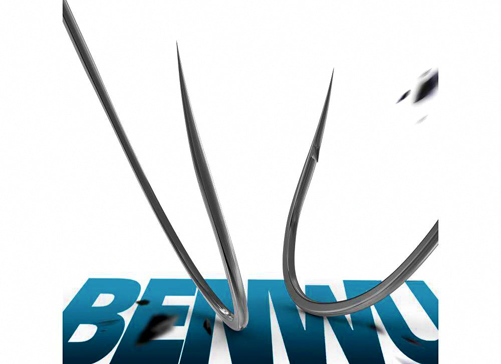 Barbed Bent-Tip Long Shank Hooks, Sizes 1–20 – product photo