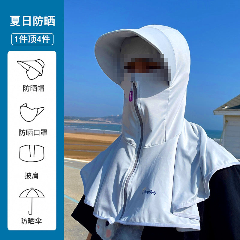 Fishing Sun Face Mask with Neck Cover, Ice Silk