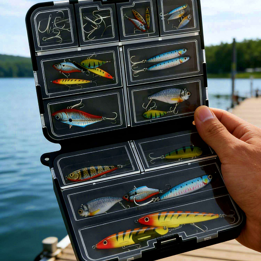 Double-Layer Plastic Tackle Box for Hooks & Small Lures – product photo