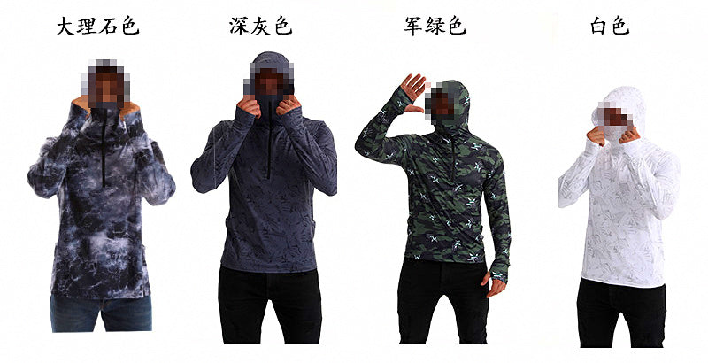 Men's Camo Fishing Sun Shirt, Anti-UV Quick-Dry – product photo