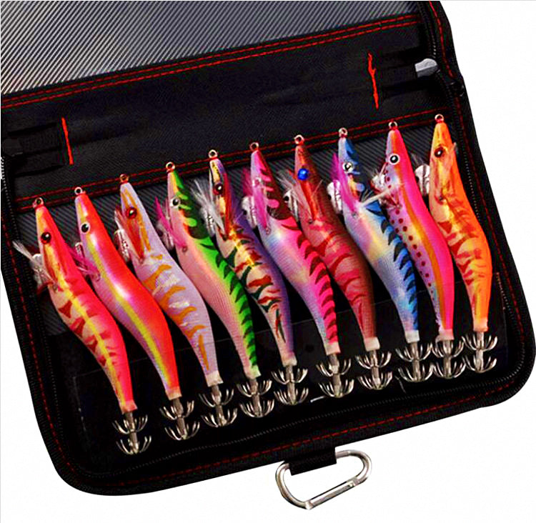 Wooden Shrimp Squid Jig Set, Size 3.0 or 3.5, 10 Pack – product photo