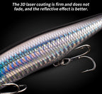 Floating Lipless Minnow Lure, 12 cm (4.7 in), 21.7 g (0.77 oz) – product photo