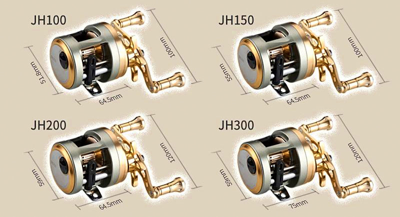 JH Series Baitcasting Reel, 9BB+1RB, Right or Left Hand – product photo