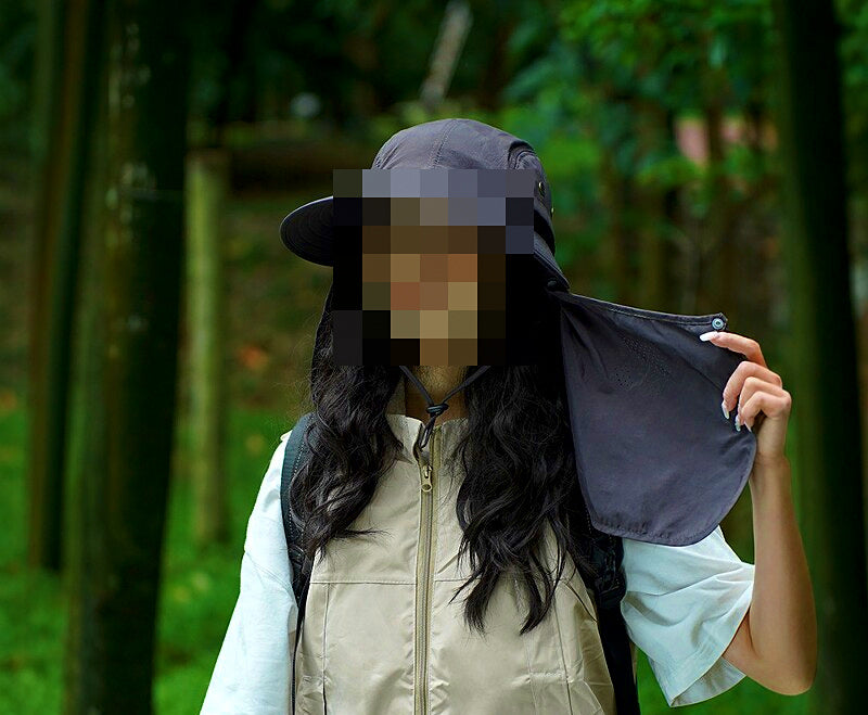 Wide Brim Sun Hat with Face Cover & Neck Protection – product photo