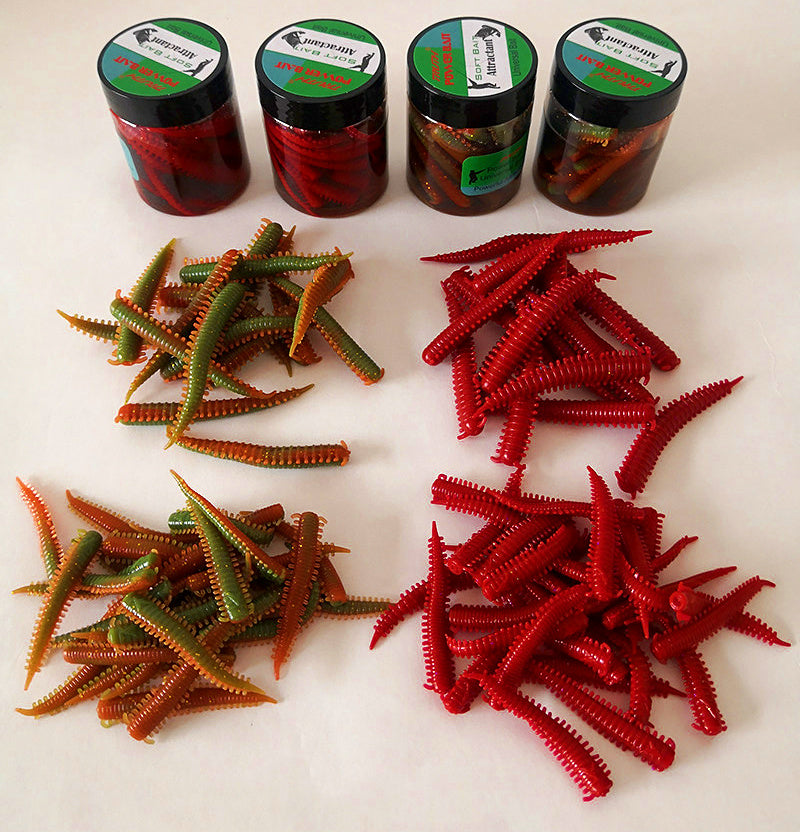 Floating Sandworm Soft Baits, Assorted Sizes and Colors – product photo