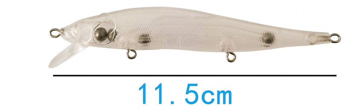 Unpainted Floating Minnow Blank, 115 mm (4.5 in), 11.7 g – product photo