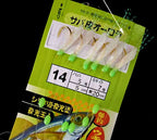 6-Hook White Fish Skin Sabiki Rig, Sizes 3–15 – product photo