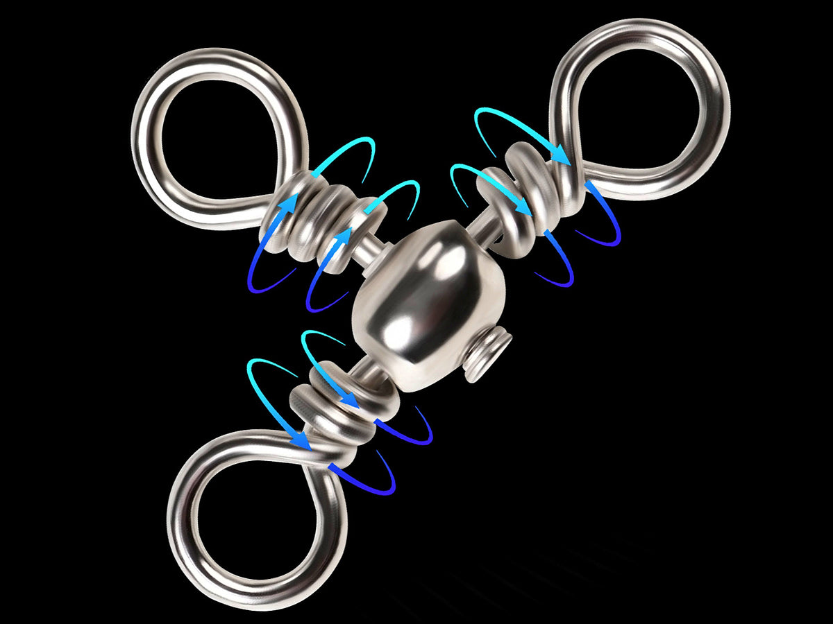 Bottle-Shaped Three-Way Swivel, Size 10 to 5/0 Multi-Pack – product photo